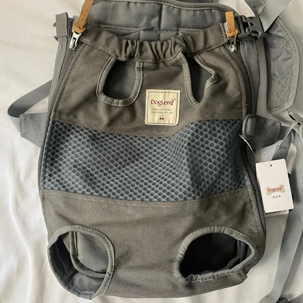 Doglemi Grey Pet Carrier Backpack One Size